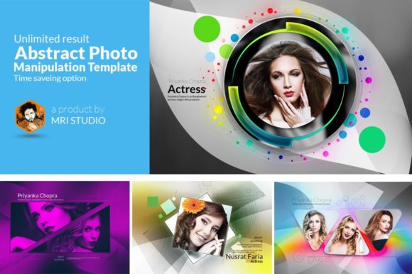 Abstract Photo Manipulation and Smart Object PSD Templates