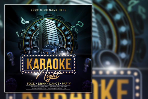 Dark Karaoke Night Social Media Post: Evaluating Your Promotional Template Options