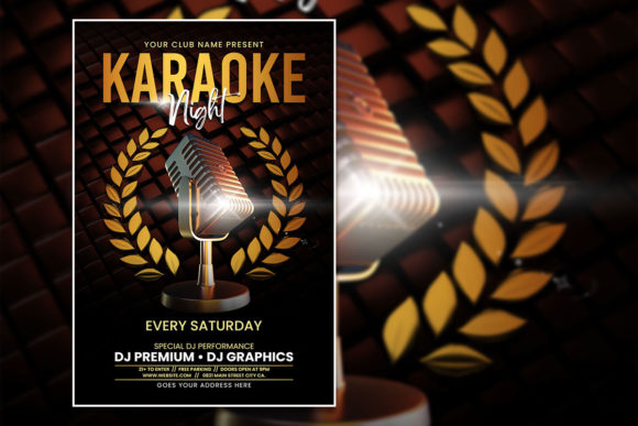 How to Choose the Right Promotional Design for Your Karaoke Event: A Look at the Black Gold Karaoke Night Poster Template