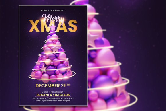 Moder Merry Xmas Poster Template