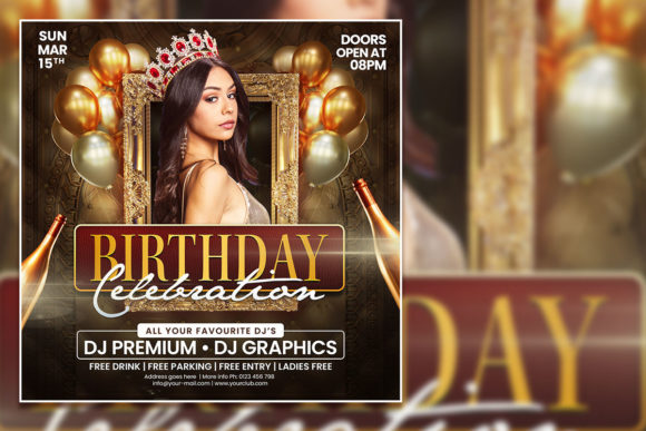 Vintage Style Birthday Social Media Post: A Practical Look at Editable Flyer Templates for Celebrations